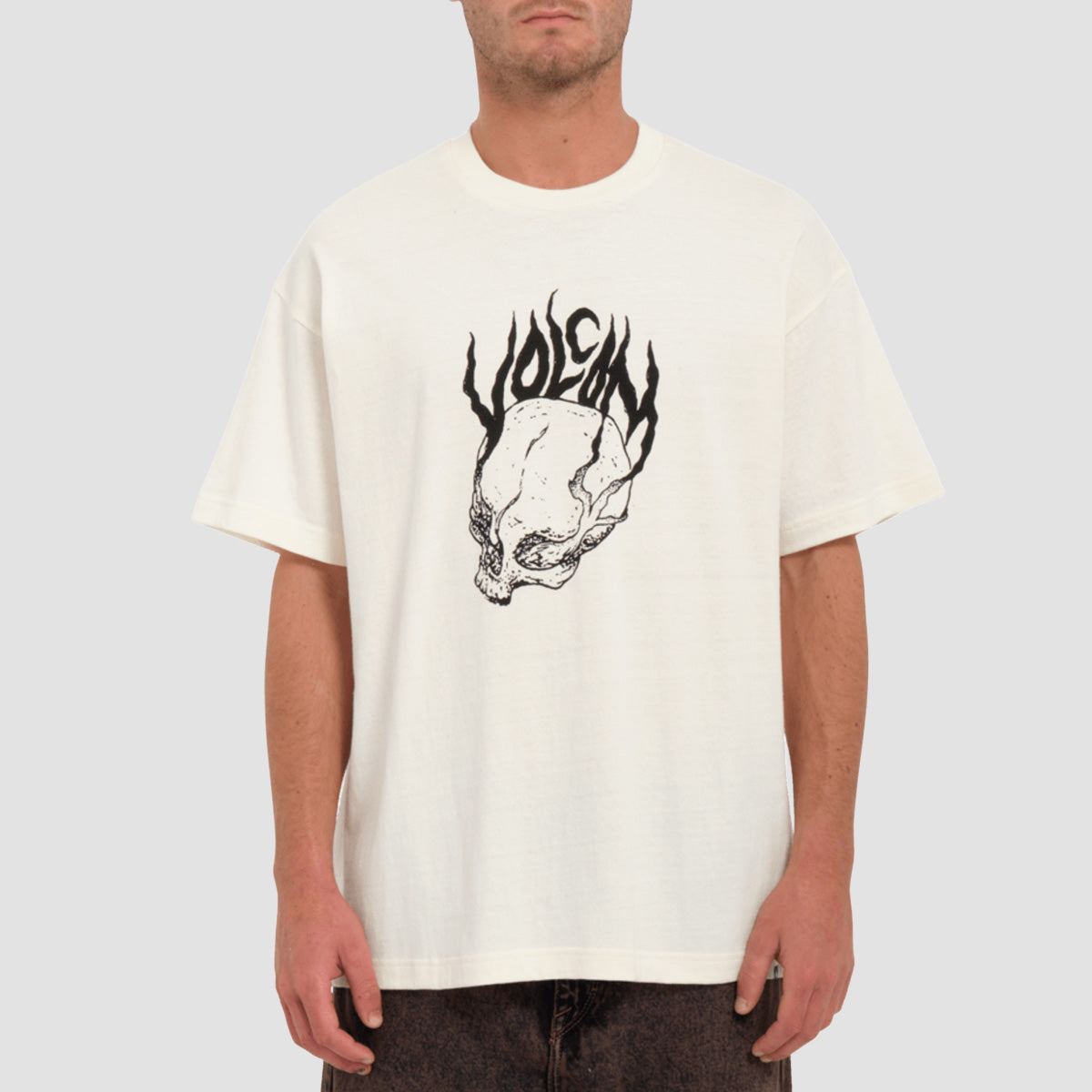 Volcom Tomstone Lse T-Shirt Dirty White