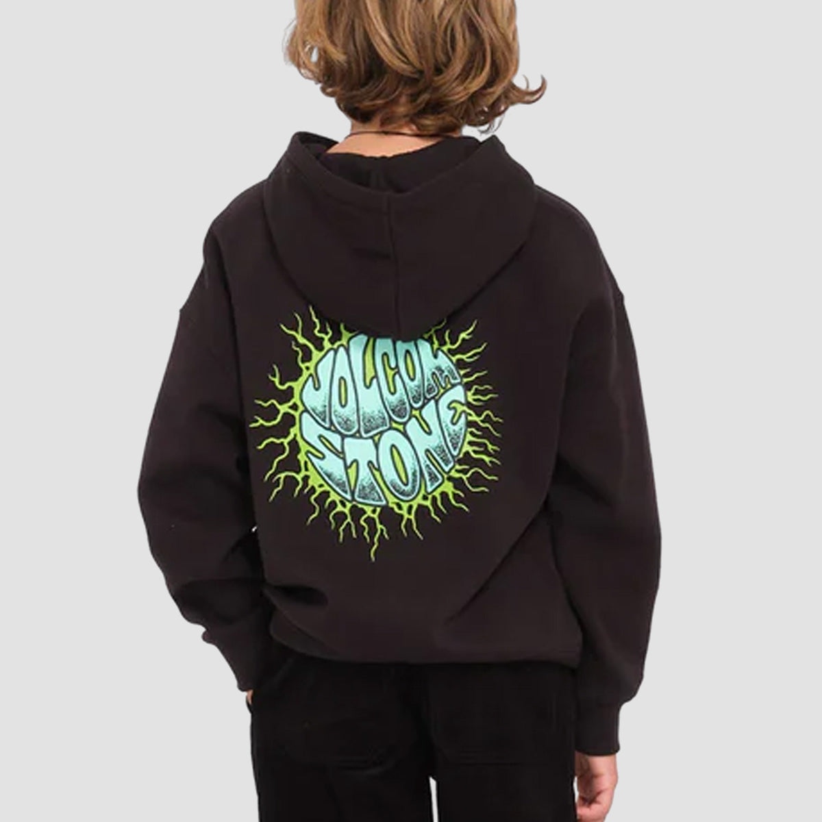 Volcom Udder Space Pullover Hoodie Black - Kids