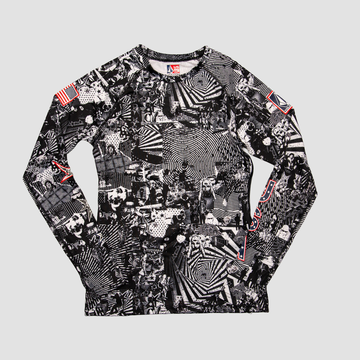 Volcom USST Base Layer Longsleeve T-Shirt Black White - Womens