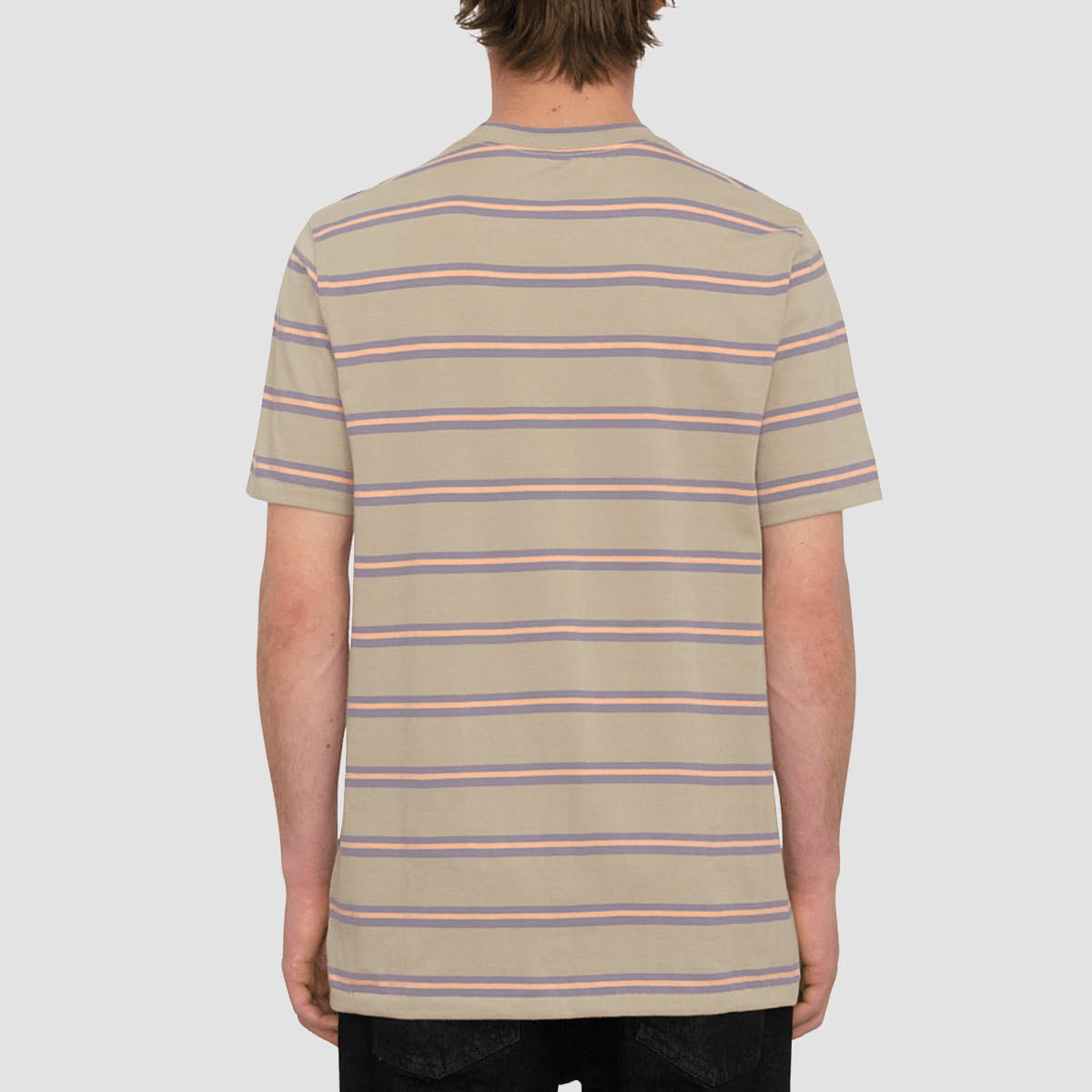 Volcom V Ent Hockey Dad Crew T-Shirt Light Khaki