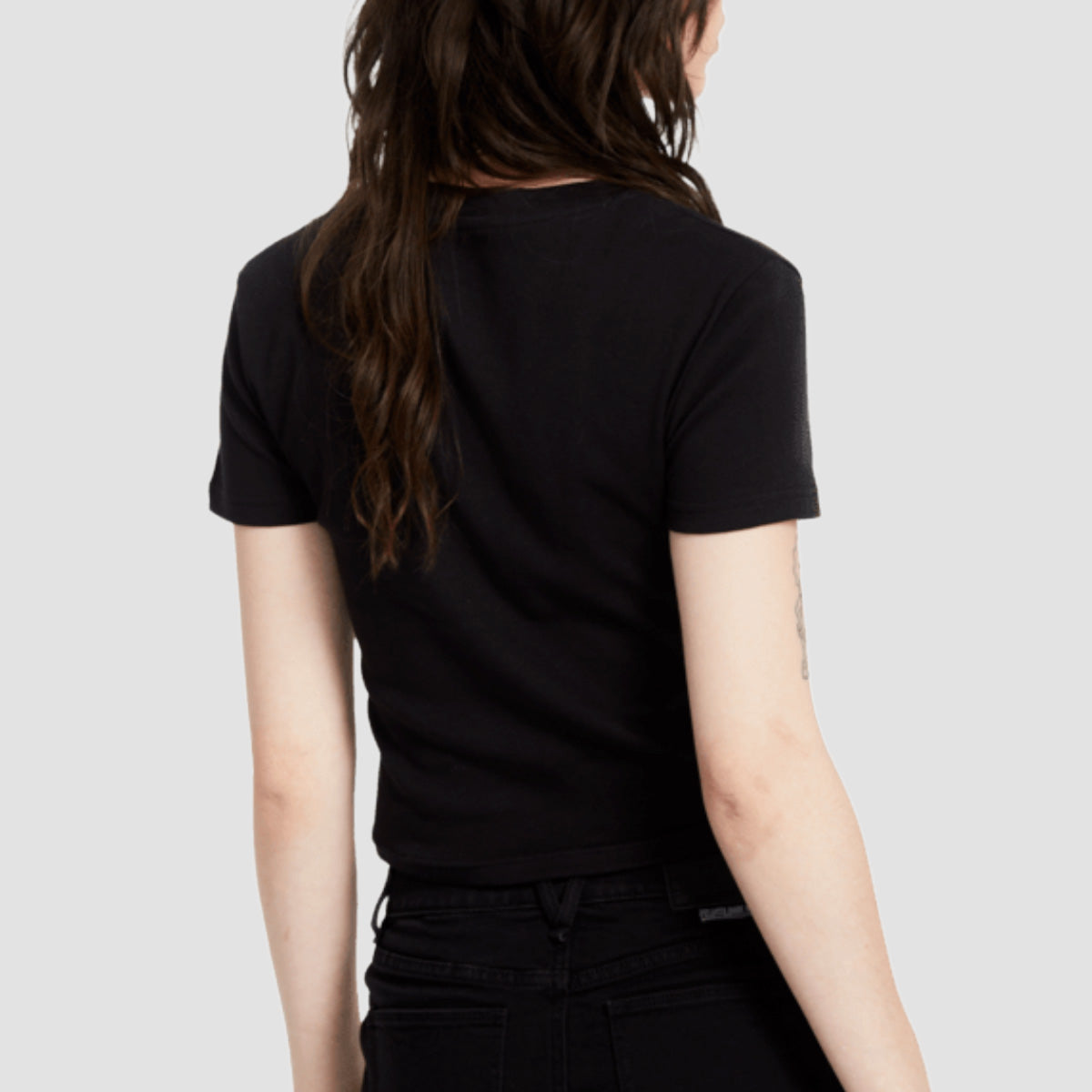 Volcom Volcomstone Tight Crop T-Shirt Black - Womens