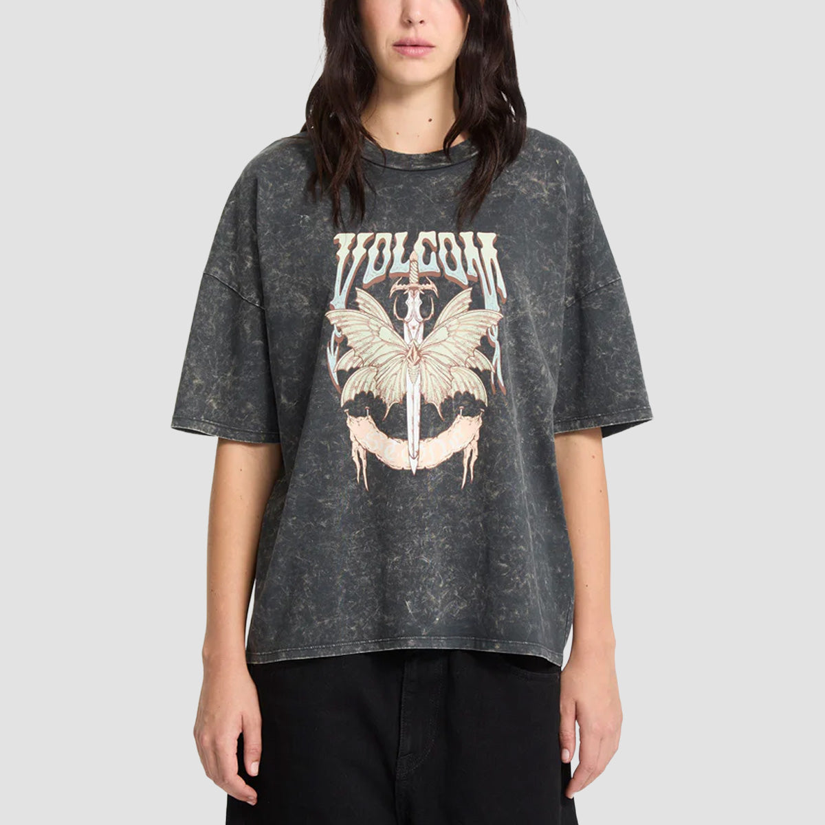 Volcom Voltrip T-Shirt Vintage Black - Womens