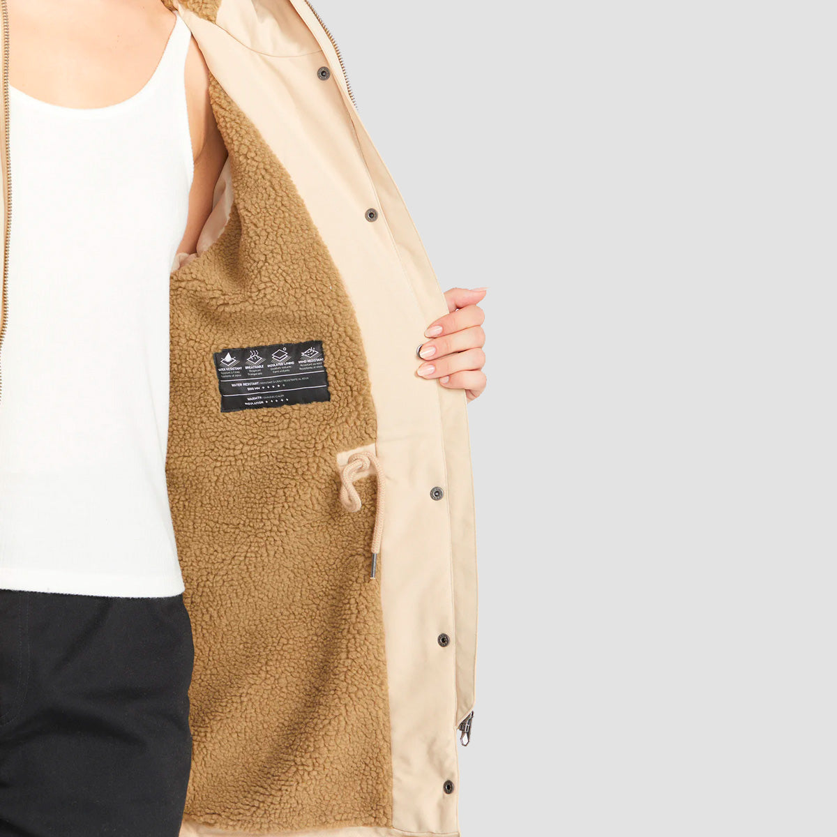 Volcom Walk On By 5K Parka Jacket Khaki - Womens