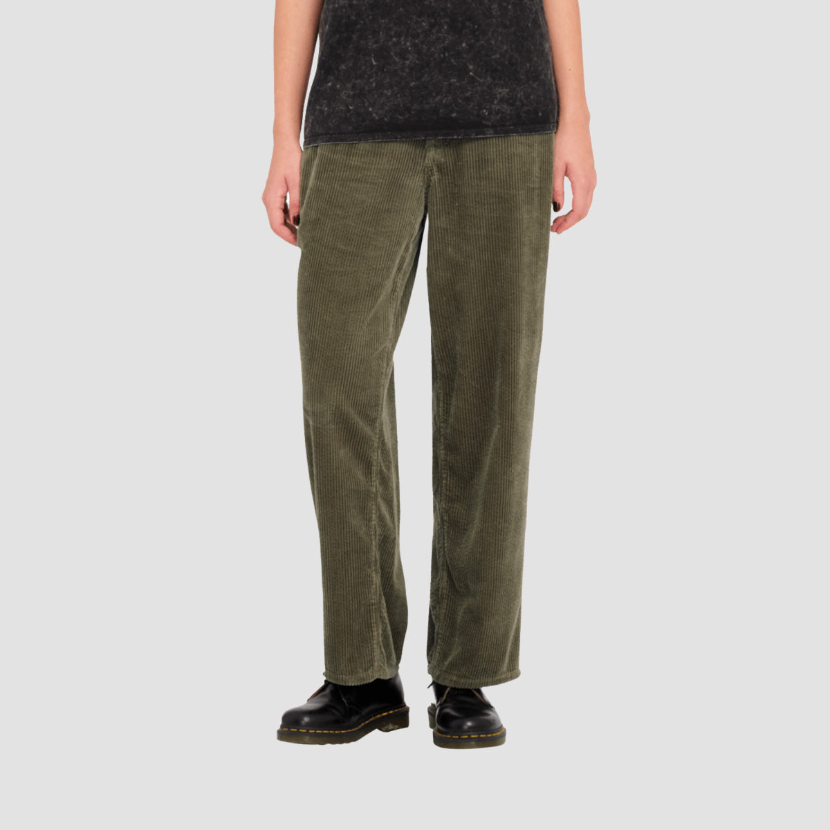 Volcom Weellow Corduroy Pants Wintermoss - Womens