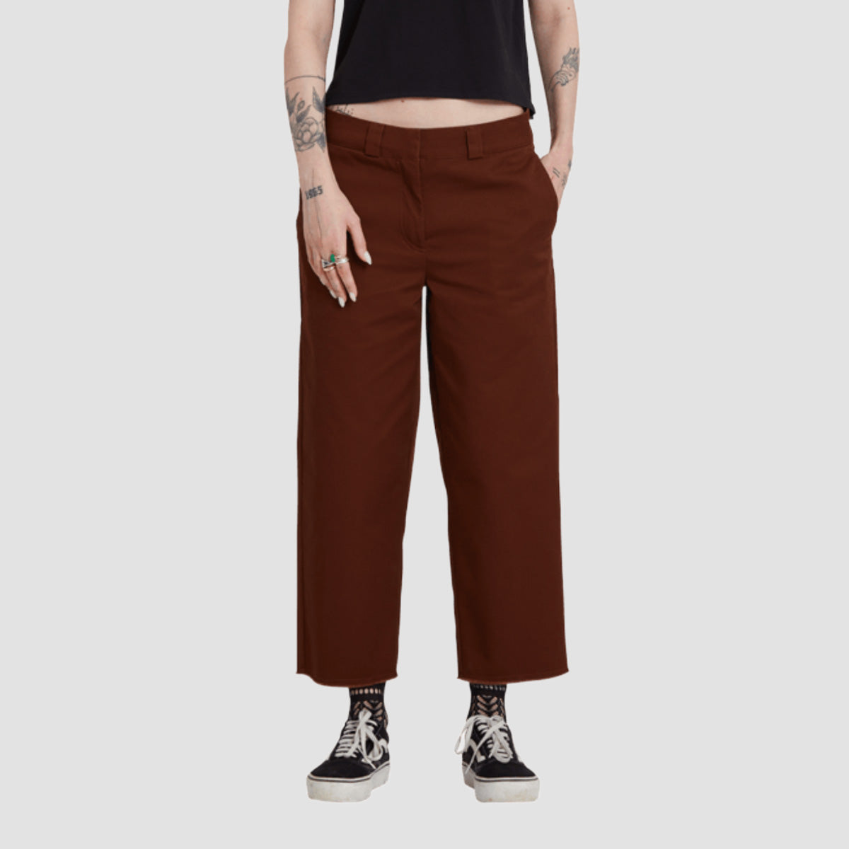 Volcom Whawhat Chino Pants Brown - Womens