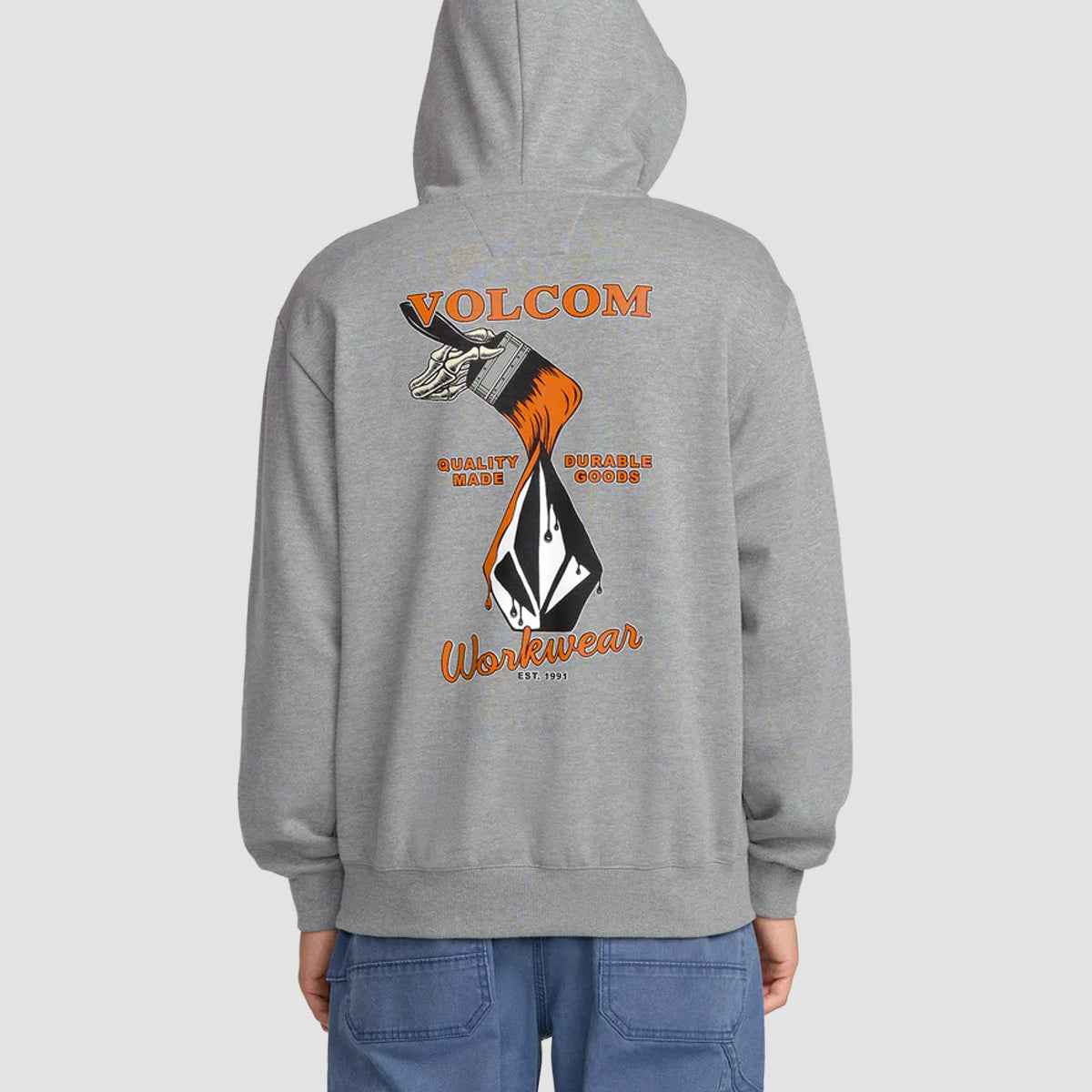 Volcom Workwear Pullover Hoodie Heather Grey