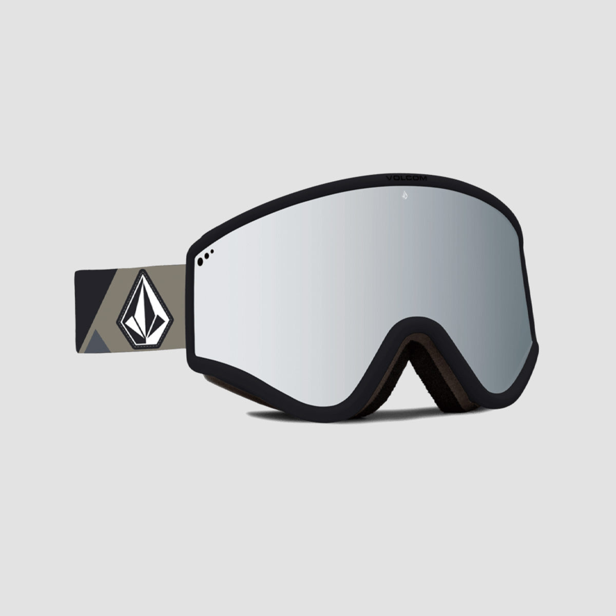 Volcom Yae Snow Goggles Military/Black/Silver Chrome + Bonus Lens Yellow