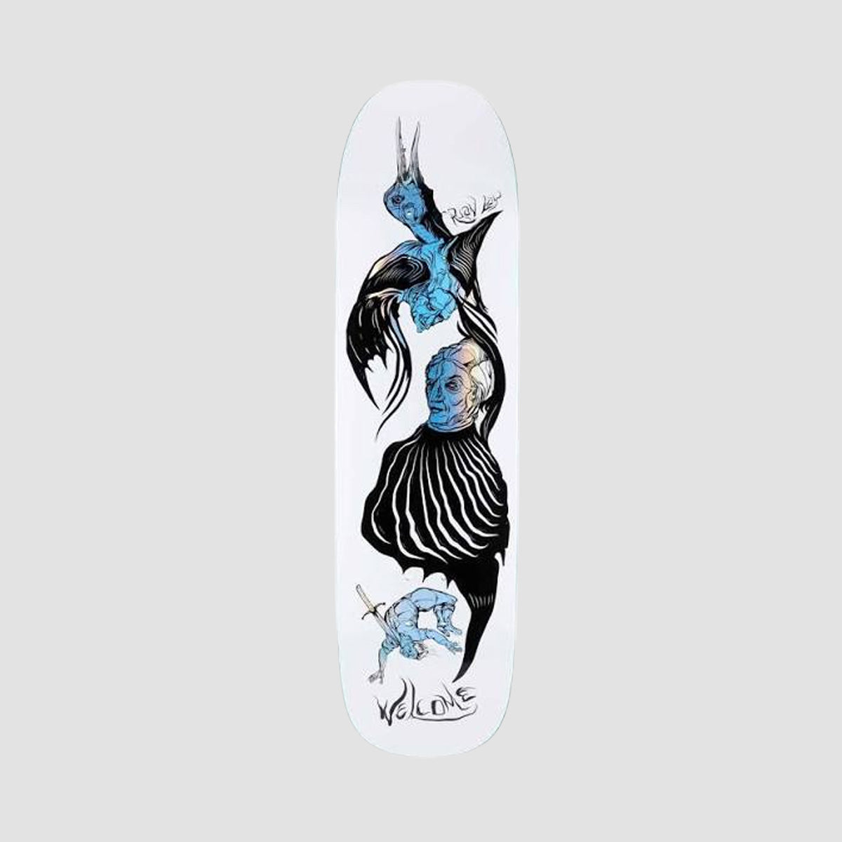 Welcome Isobel On Stonecipher Skateboard Deck White/Prism Foil - 8.6"