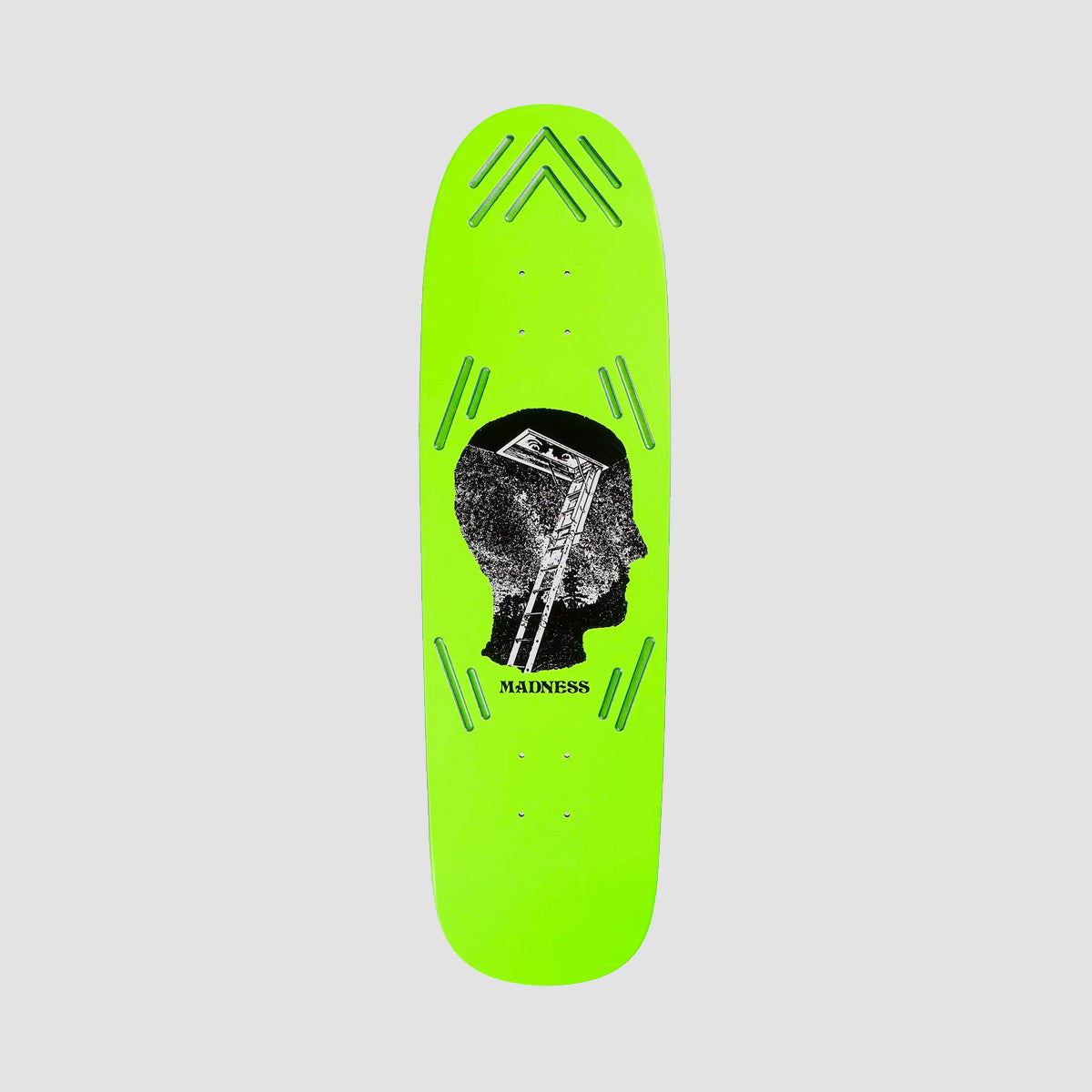 Madness Out Of Mind R7 G-Major Shape Skateboard Deck Neon Yellow - 9.13"