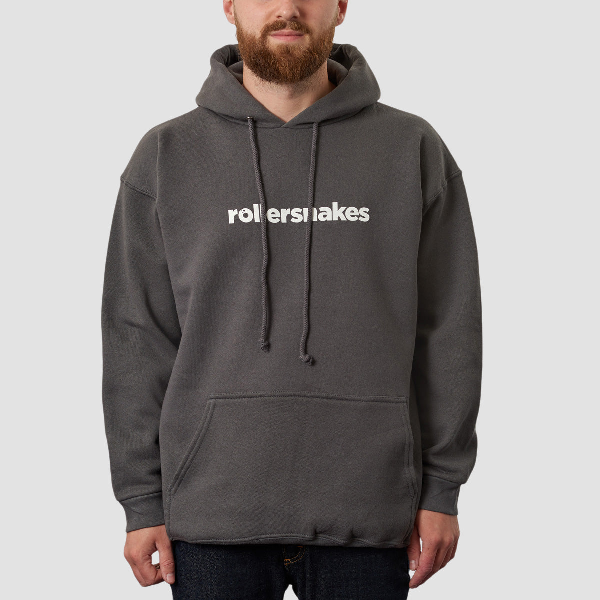 Rollersnakes WordMark Pullover Hoodie Charcoal
