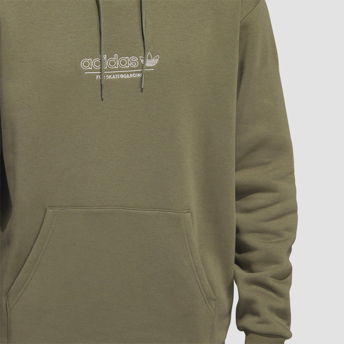 adidas 4.0 Strike Through Pullover Hoodie (Gender Neutral) Olive Strata/Cool White