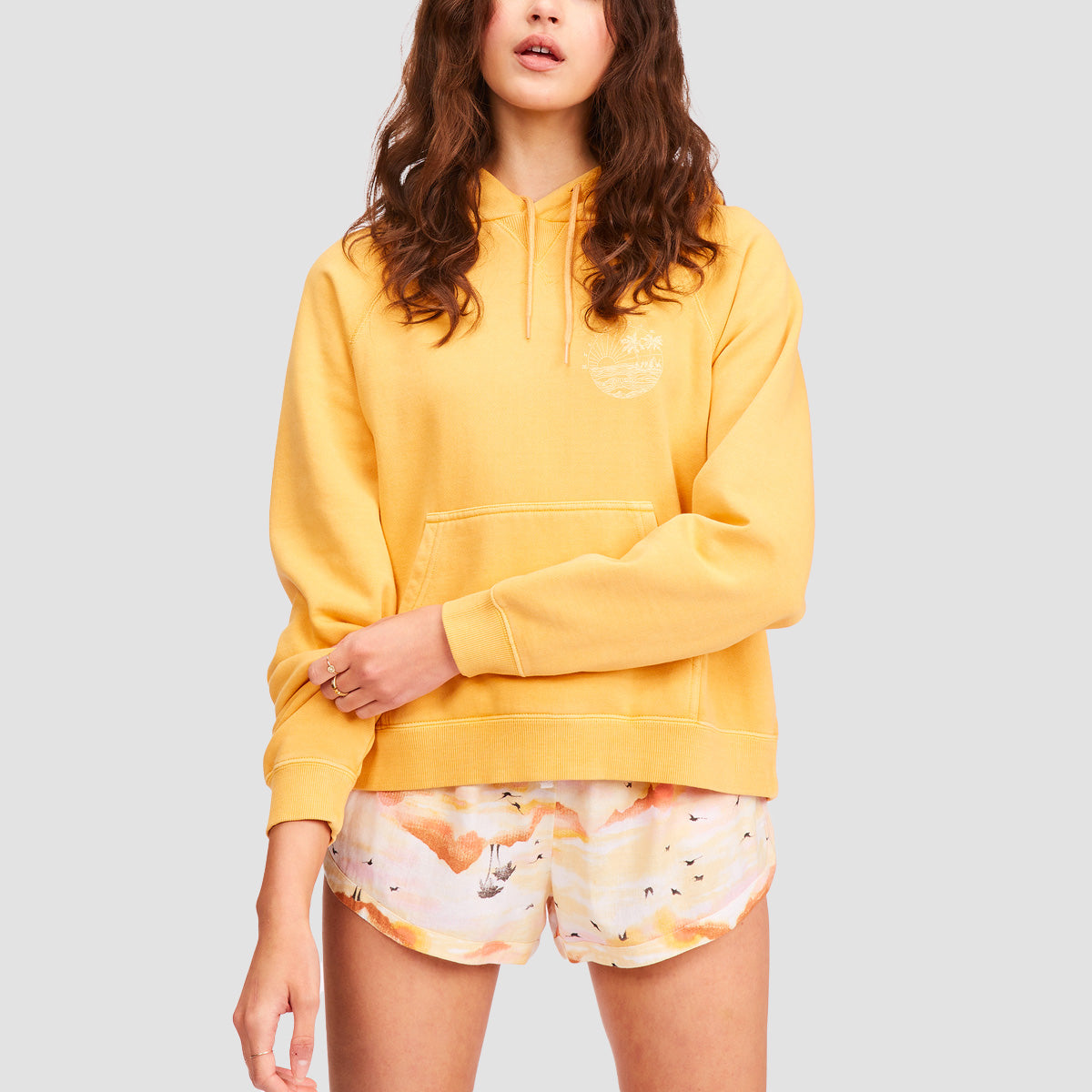 Billabong Morning Surf Pullover Hoodie Marigold - Womens