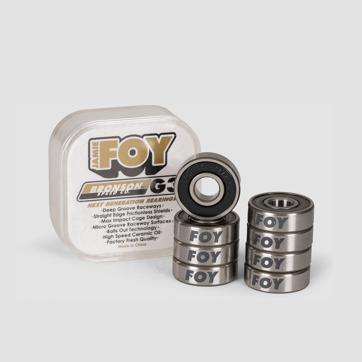 Bronson G3 Jamie Foy Pro Bearings x8 - Skateboard