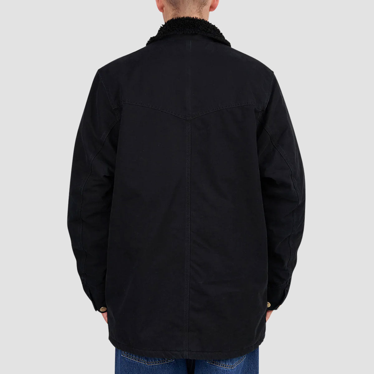 Carhartt WIP Newman Coat Black Heavy Stone Wash