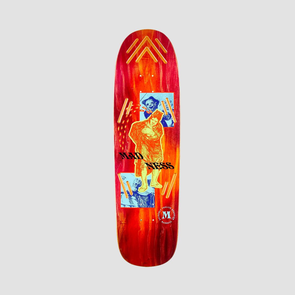Madness Grasp R7 G Major Shaped Skateboard Deck Orange - 9.125"