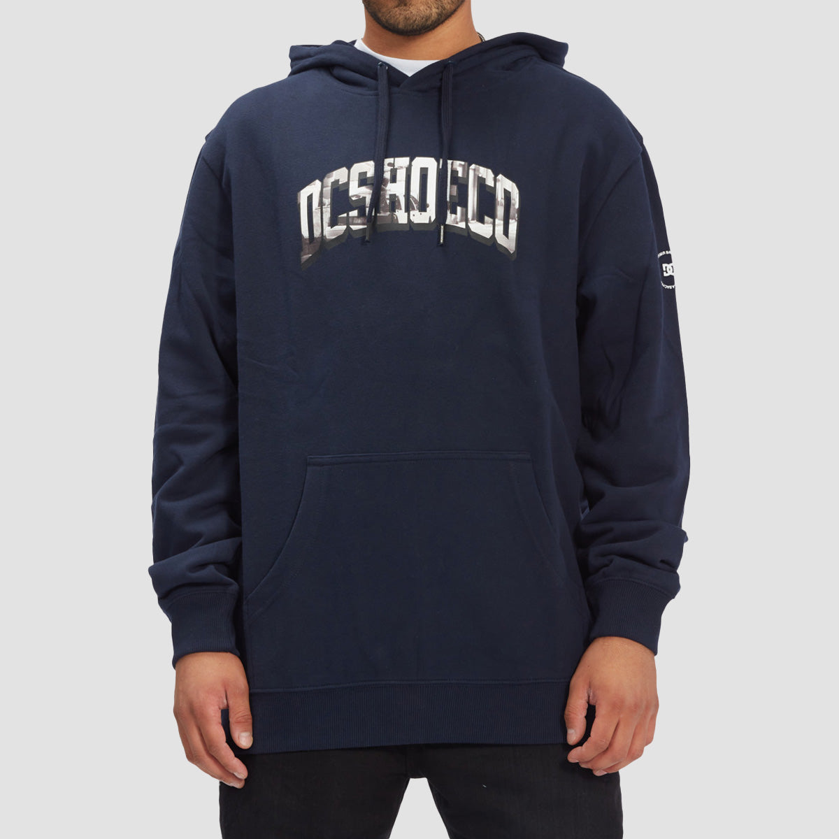 DC Blabac Stacked Pullover Hoodie Navy Blazer