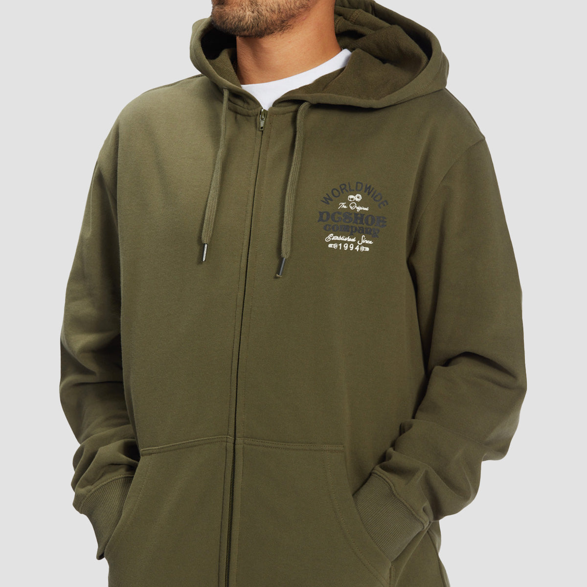 DC Higher Rank Zip Hoodie Ivy Green