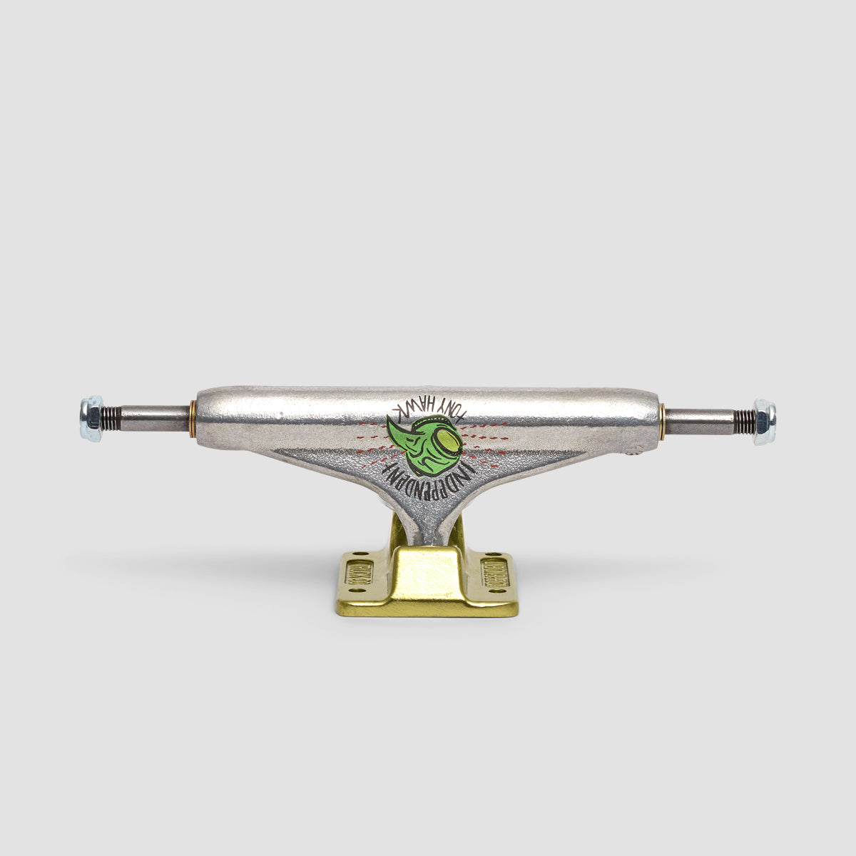 Independent Stage 11 144 Forged Hollow Tony Hawk Skateboard Trucks 1 Pair Silver/Green - 8.25"