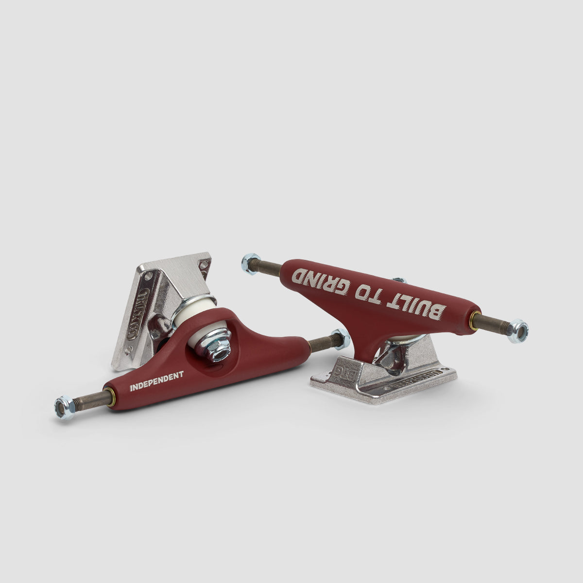 Independent Stage 11 144 BTG Speed Standard Skateboard Trucks 1 Pair Burgundy/Silver- 8.25"