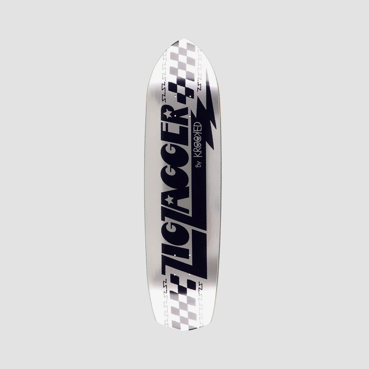 Krooked Zig Zagger Skateboard Deck Silver Foil - 8.62"