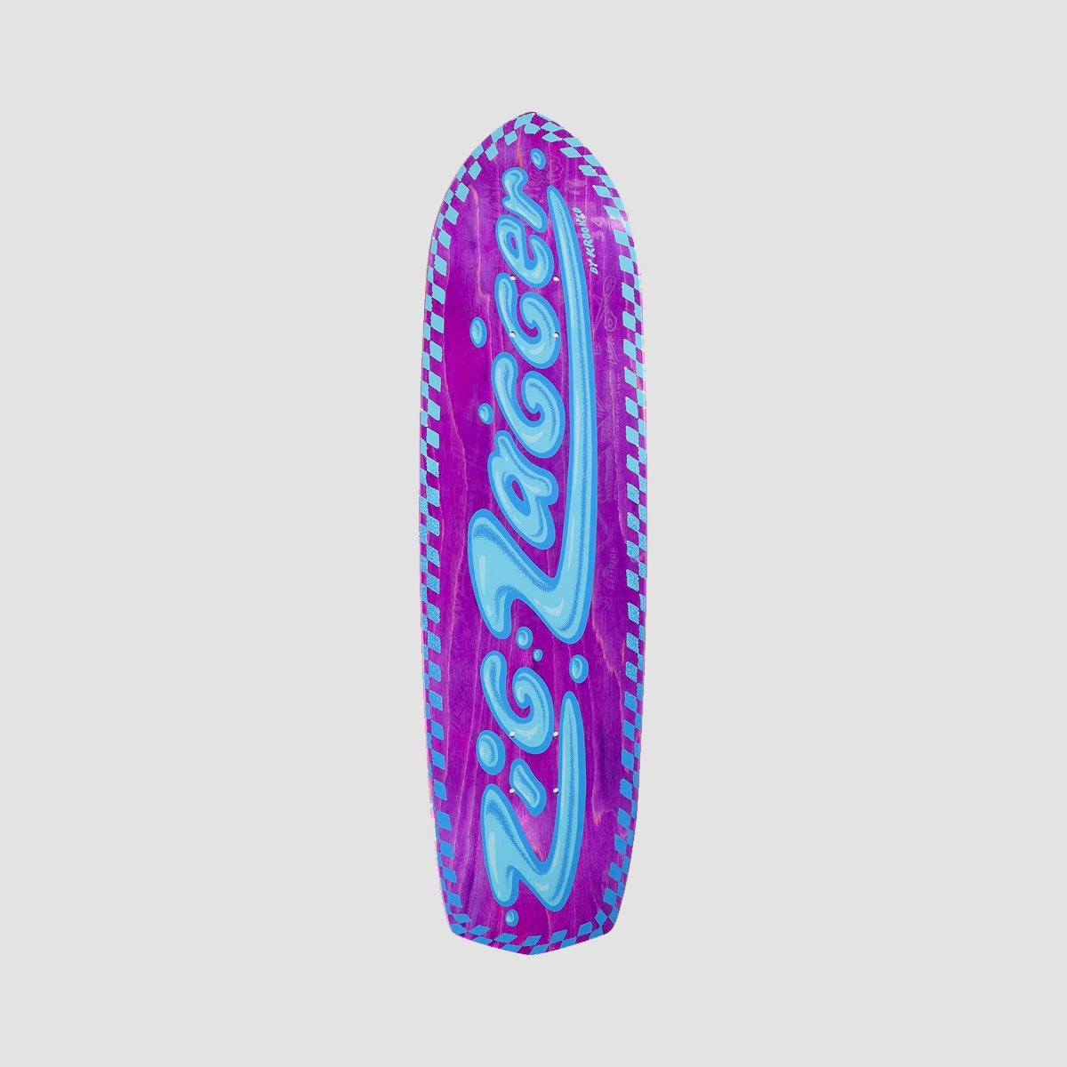 Krooked Zig Zagger DLX Clay Hallin Skateboard Deck Purple/Blue - 8.62"
