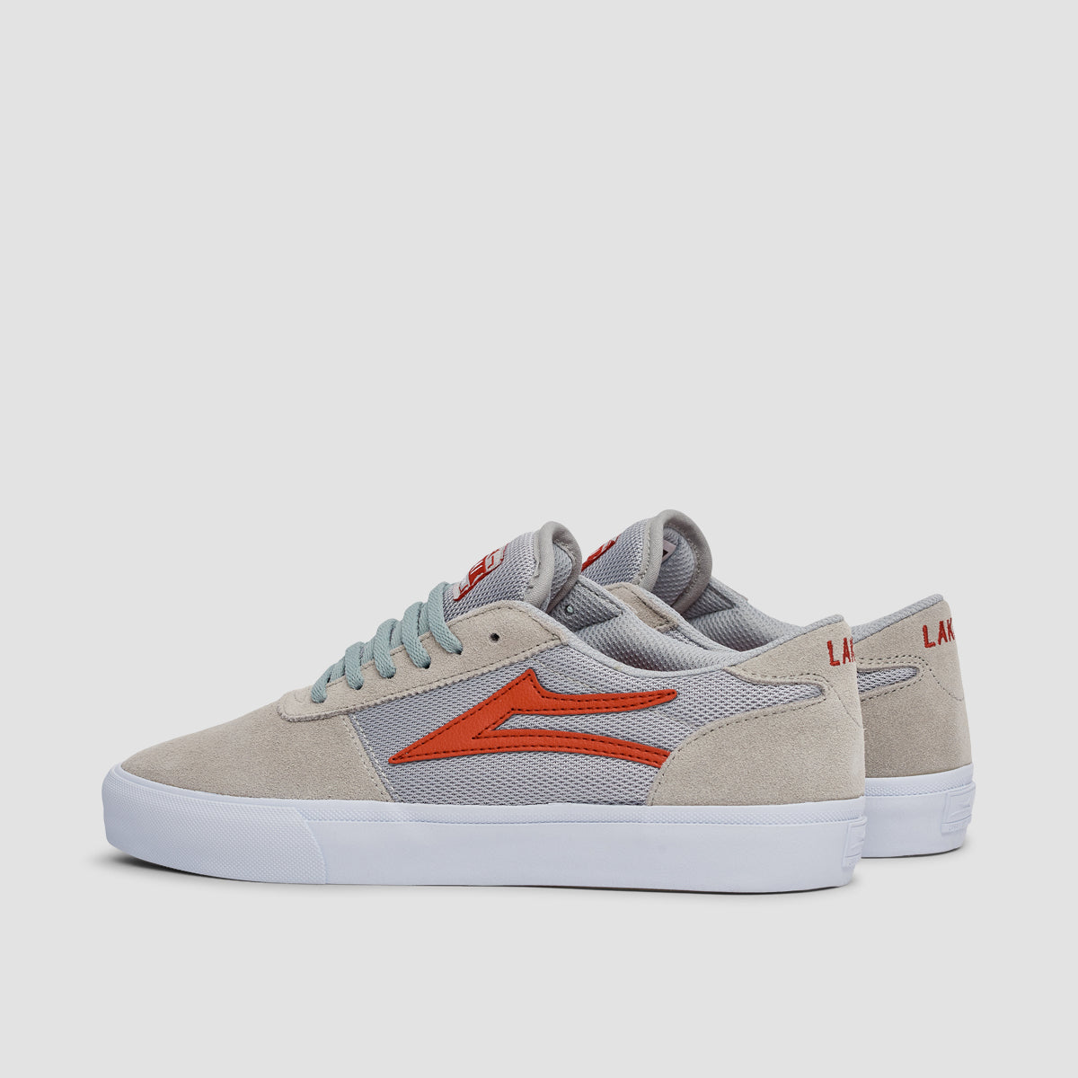 Lakai Manchester Shoes - Grey/Red Suede