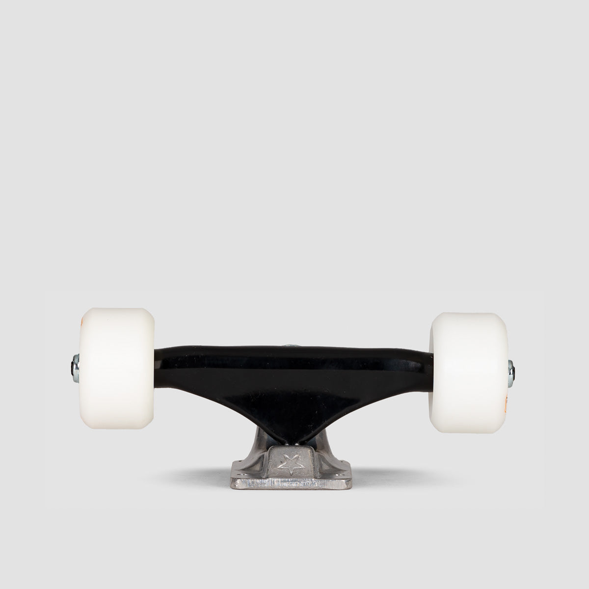 Mini Logo Pre-Built Undercarriage kit 53mm White Wheels Black/Raw - 7.63"