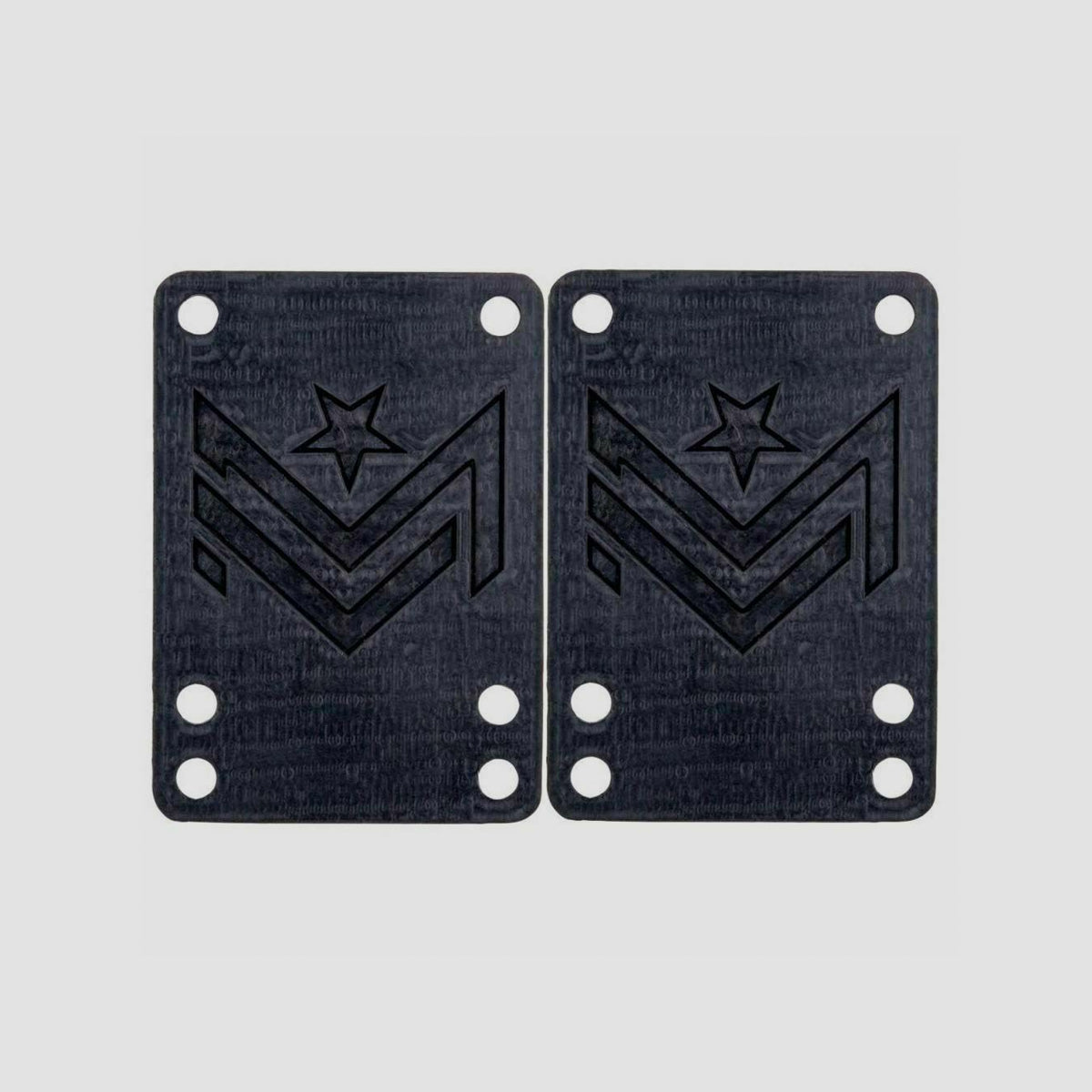 Mini Logo Rubber Risers x2 Black 0.10"