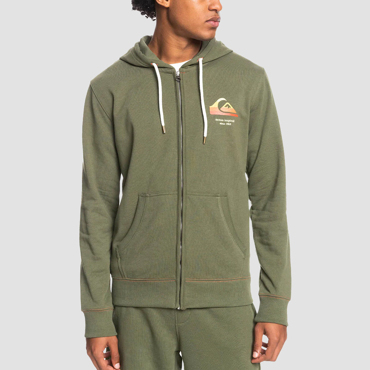 Quiksilver Surf Zip Hoodie Four Leaf Clover