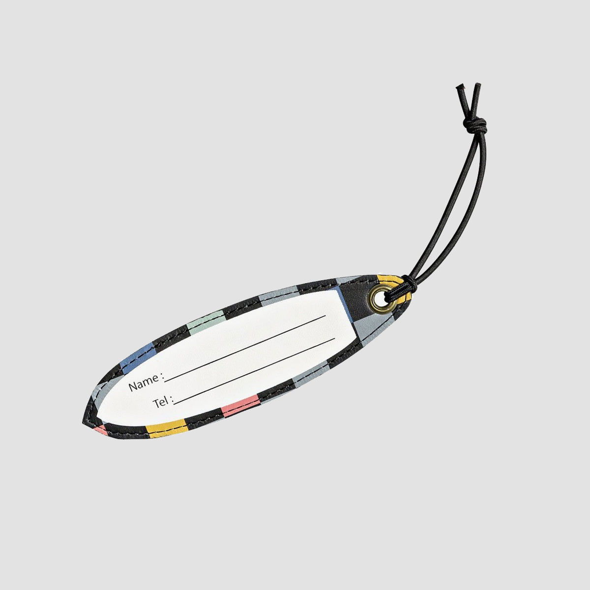 Quiksilver Travel ID Tag Black Checker