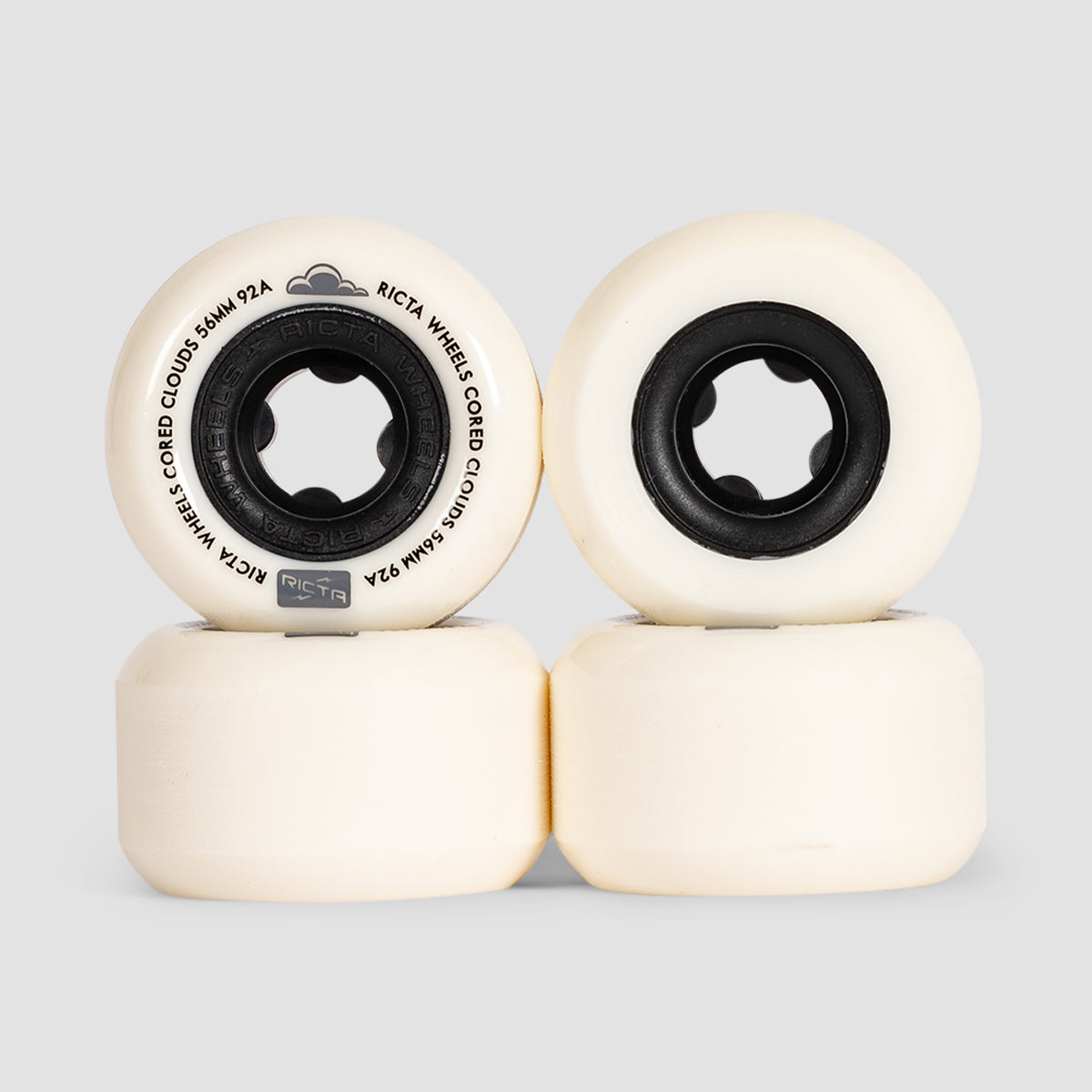 Ricta Cored Clouds 92a Skateboard Wheels Black 56mm