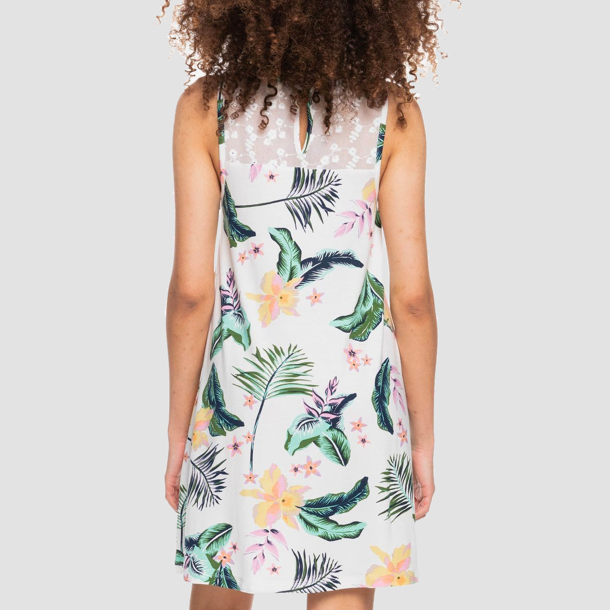Roxy Paradise Isle Sleeveless Dress Snow White Large Praslin - Womens