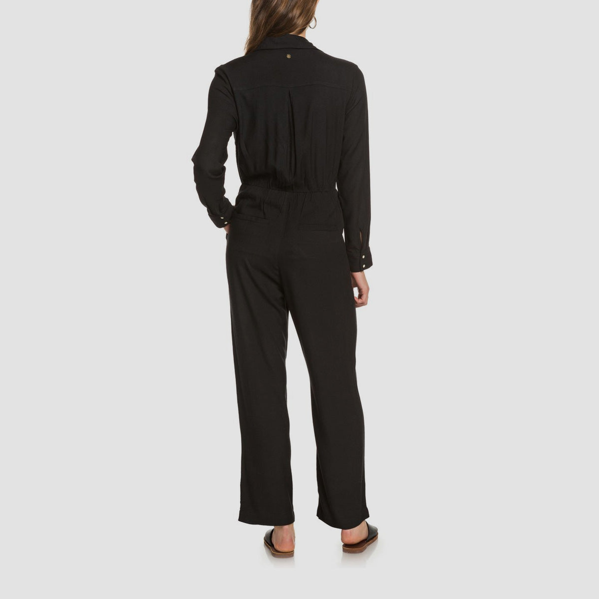 Roxy Sliding Doors Long Sleeve Jumpsuit Anthracite - Womens