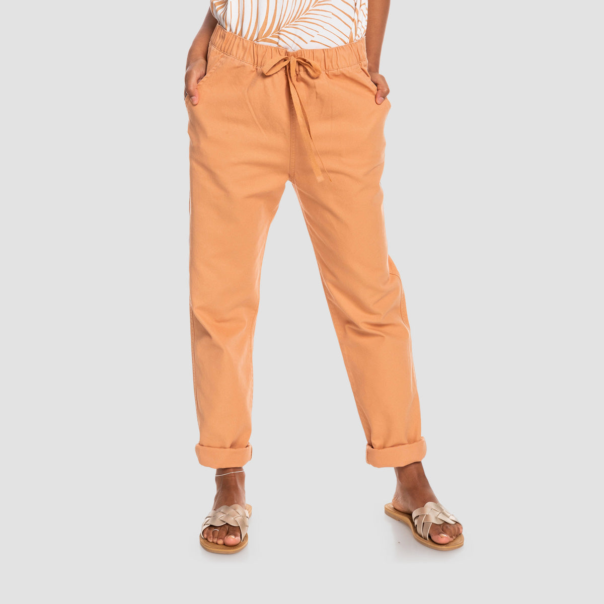 Roxy Slow Swell Canvas Trousers Toast - Womens