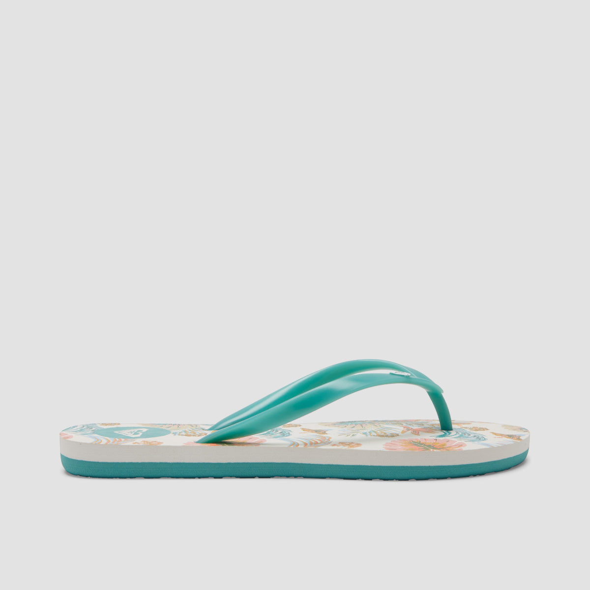 Roxy To The Sea Flip Flops White/Aqua - Womens