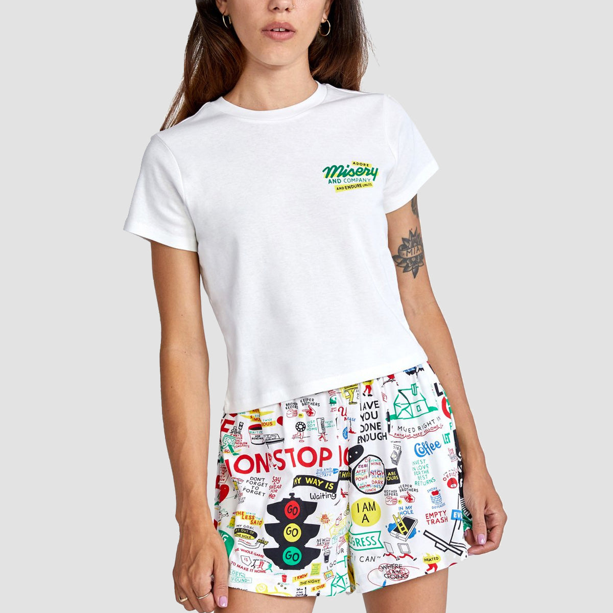 RVCA ESPO Time T-Shirt Vintage White - Womens