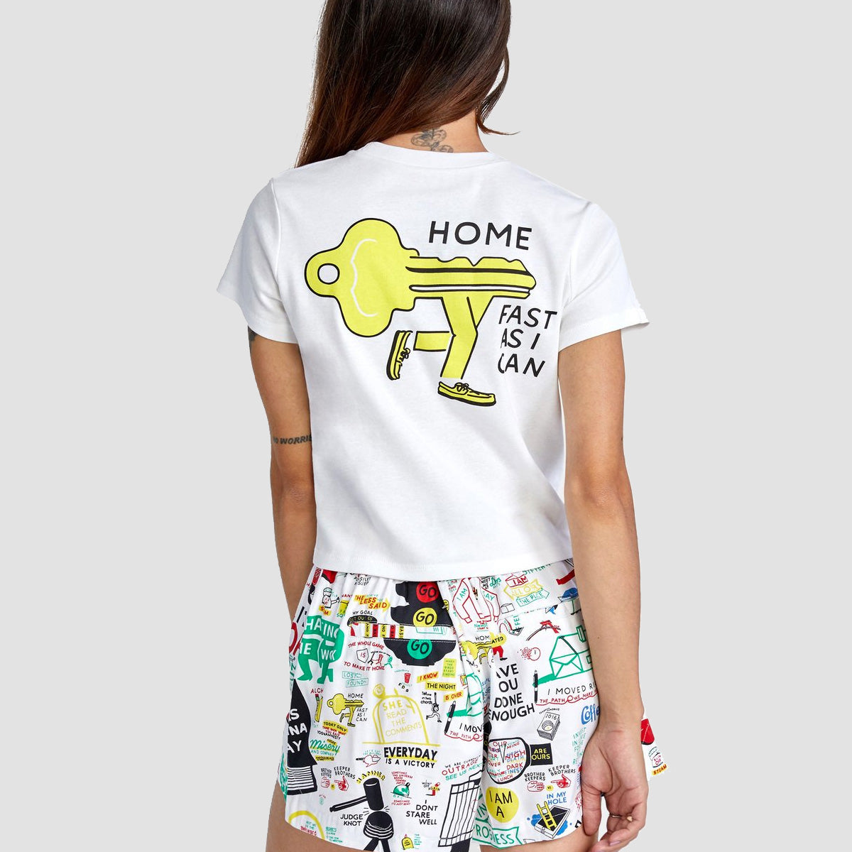 RVCA ESPO Time T-Shirt Vintage White - Womens