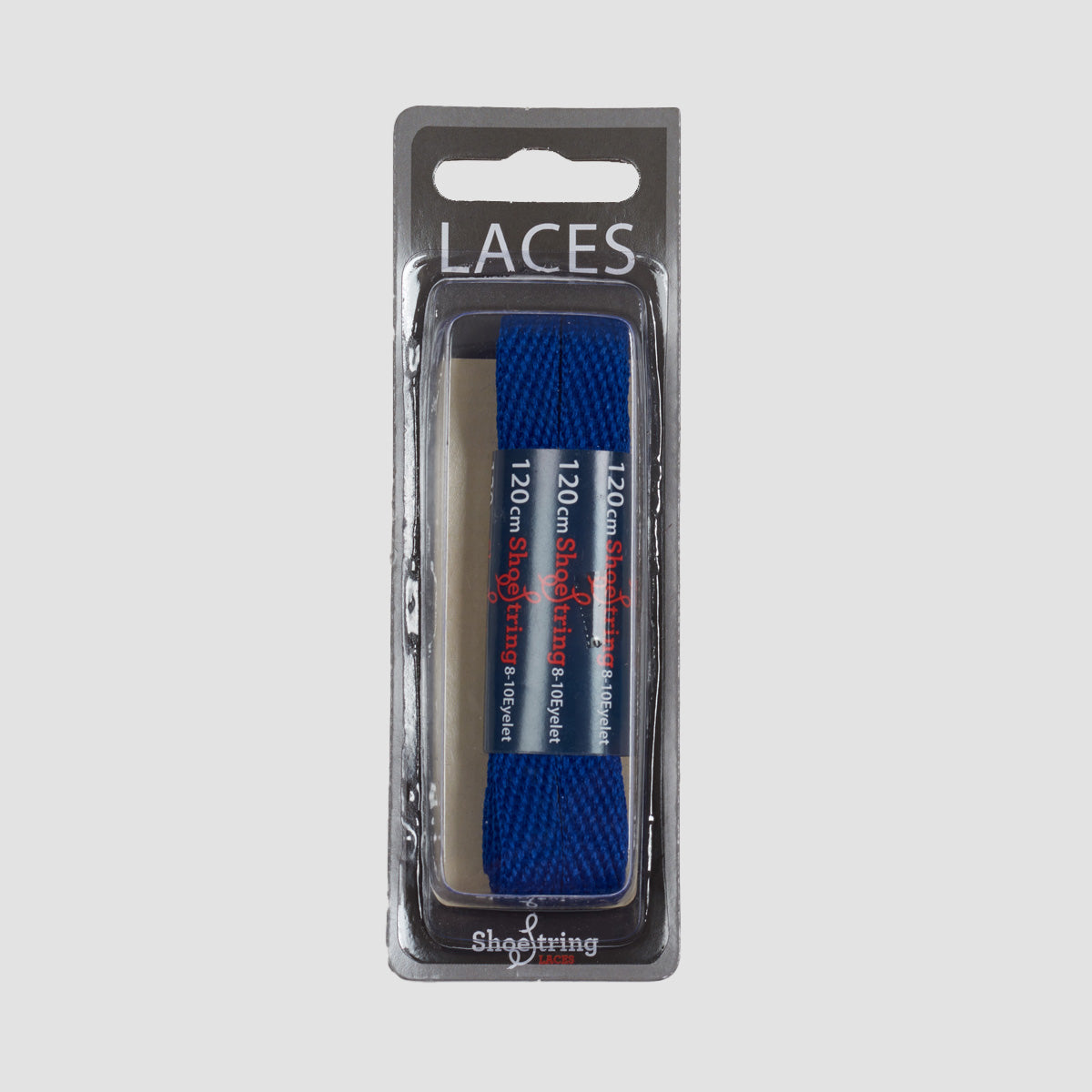 ShoeString American Flat 10mm 120cm Laces (Blister Pack) Dark Blue/Cobalt
