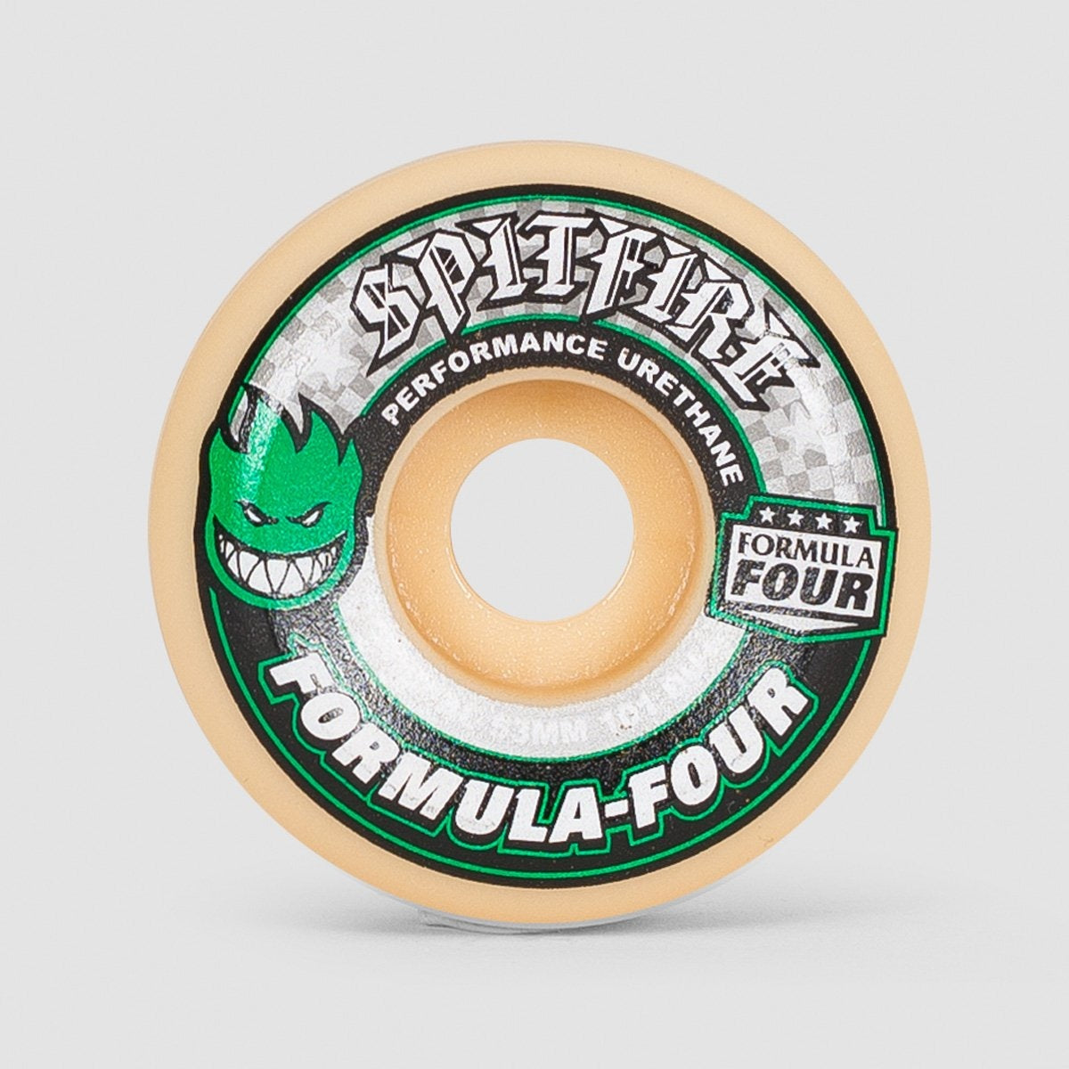 Spitfire Formula Four Conical 101D Wheels Natural/Green 53mm - Skateboard