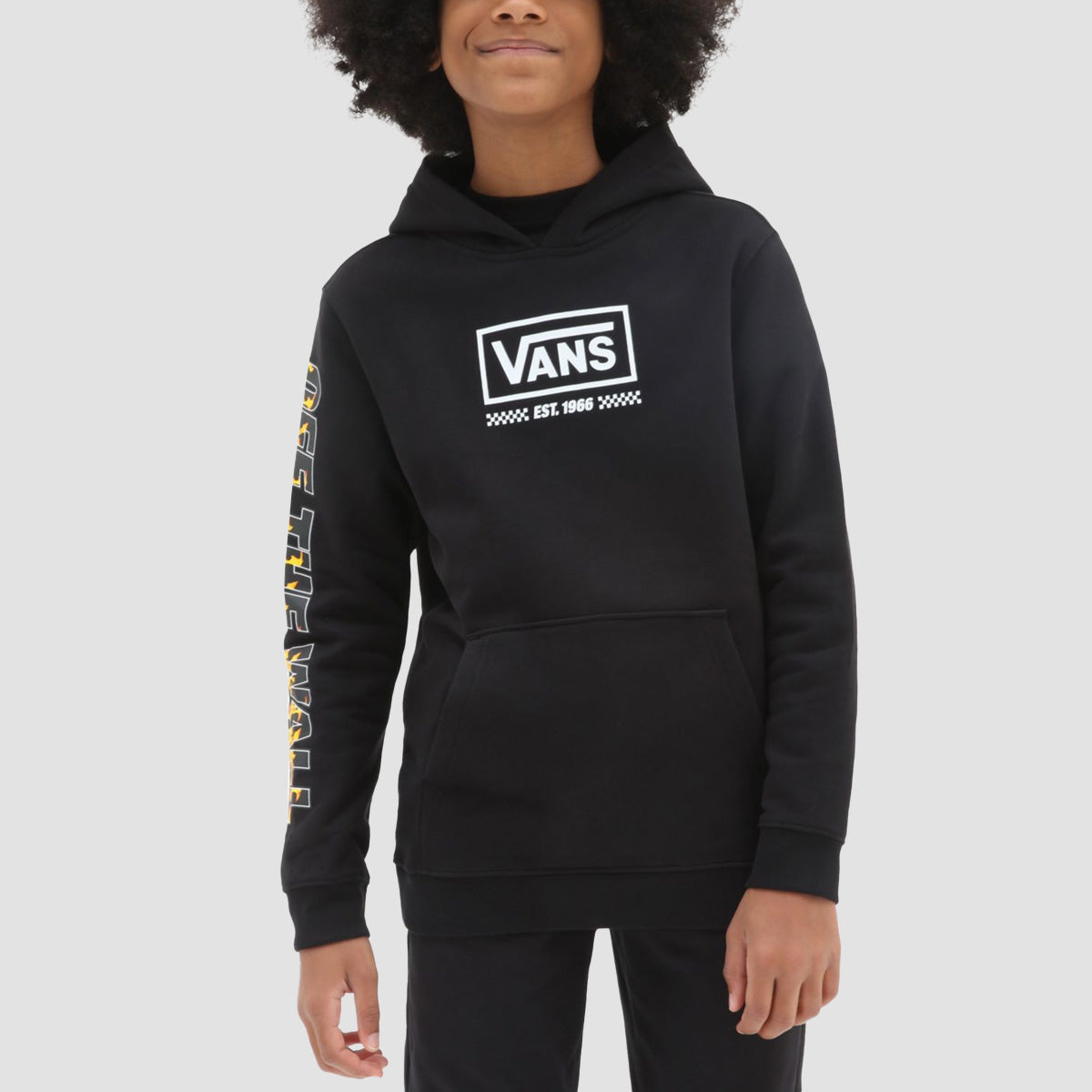 Vans Digi Flames Pullover Hoodie Black - Kids
