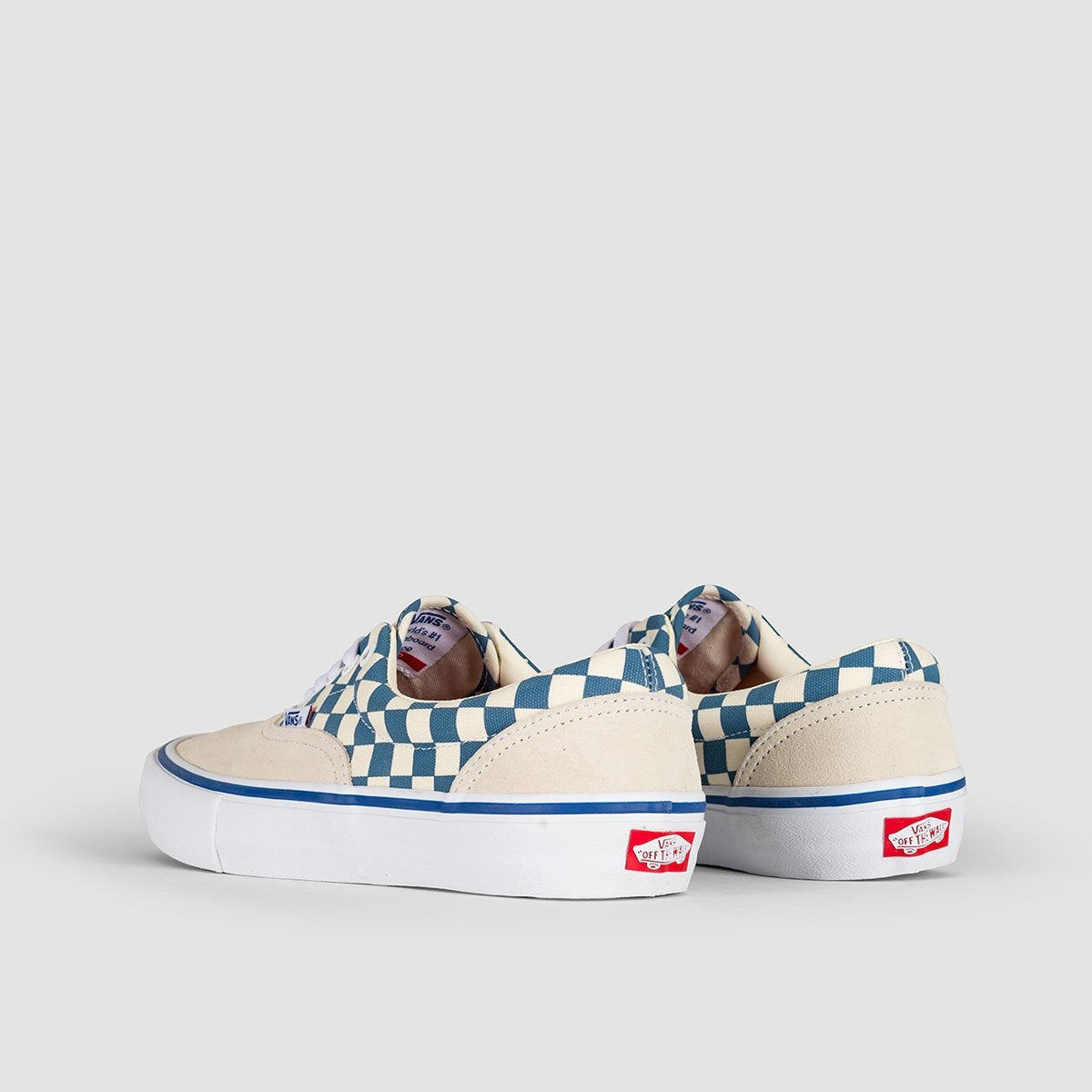 Vans Era Pro Checker Classic White/Blue Ashes - Footwear