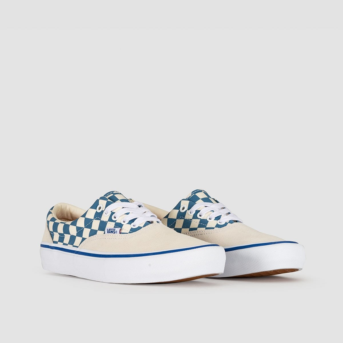 Vans Era Pro Checker Classic White/Blue Ashes - Footwear