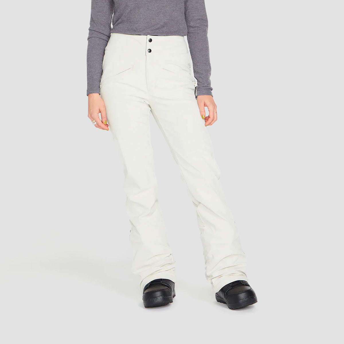 Volcom Battle Stretch HR Snow Pants Off White - Womens