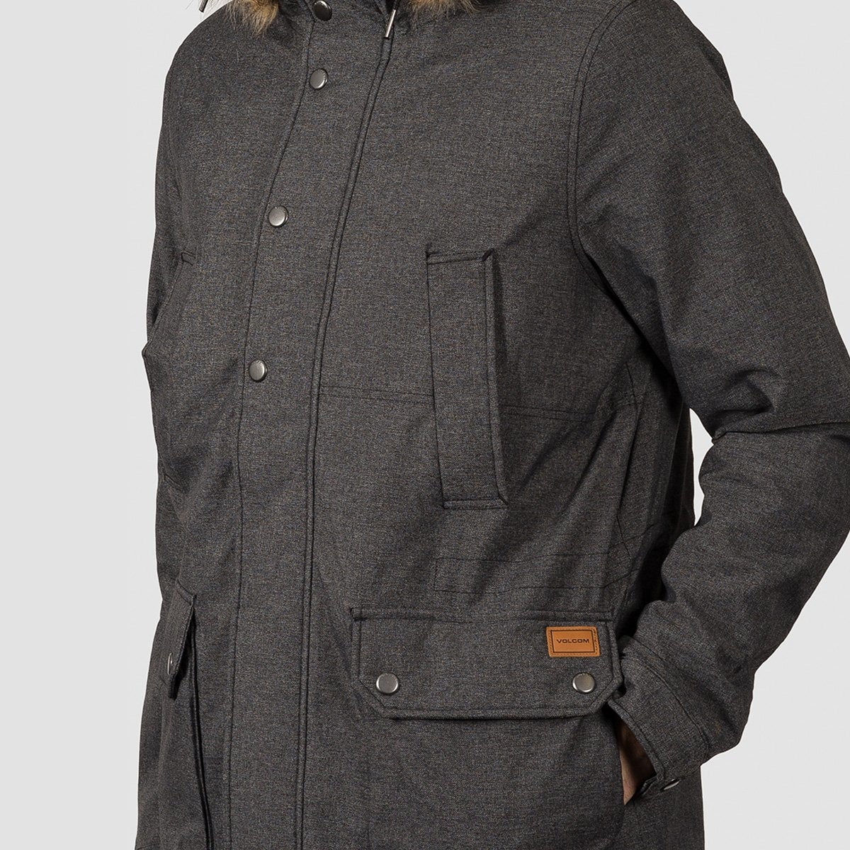 Volcom Lidward 5K Jacket Heather Black - Clothing