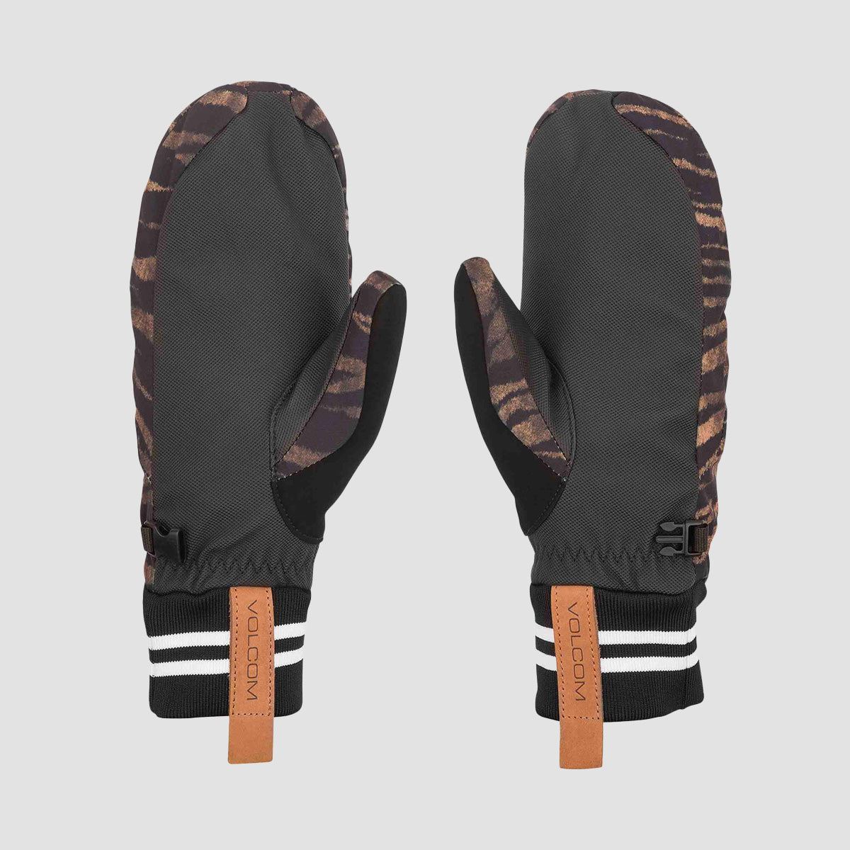 Volcom Bistro Snow Mittens Tiger Print - Womens