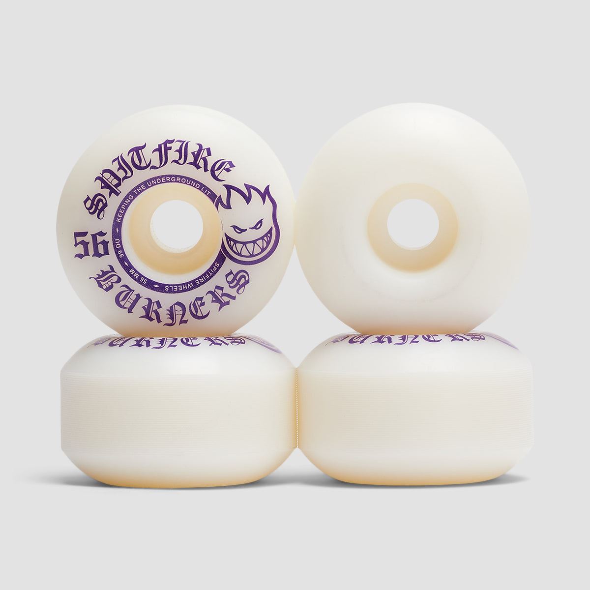 Spitfire Burners 99DU Skateboard Wheels White 56mm