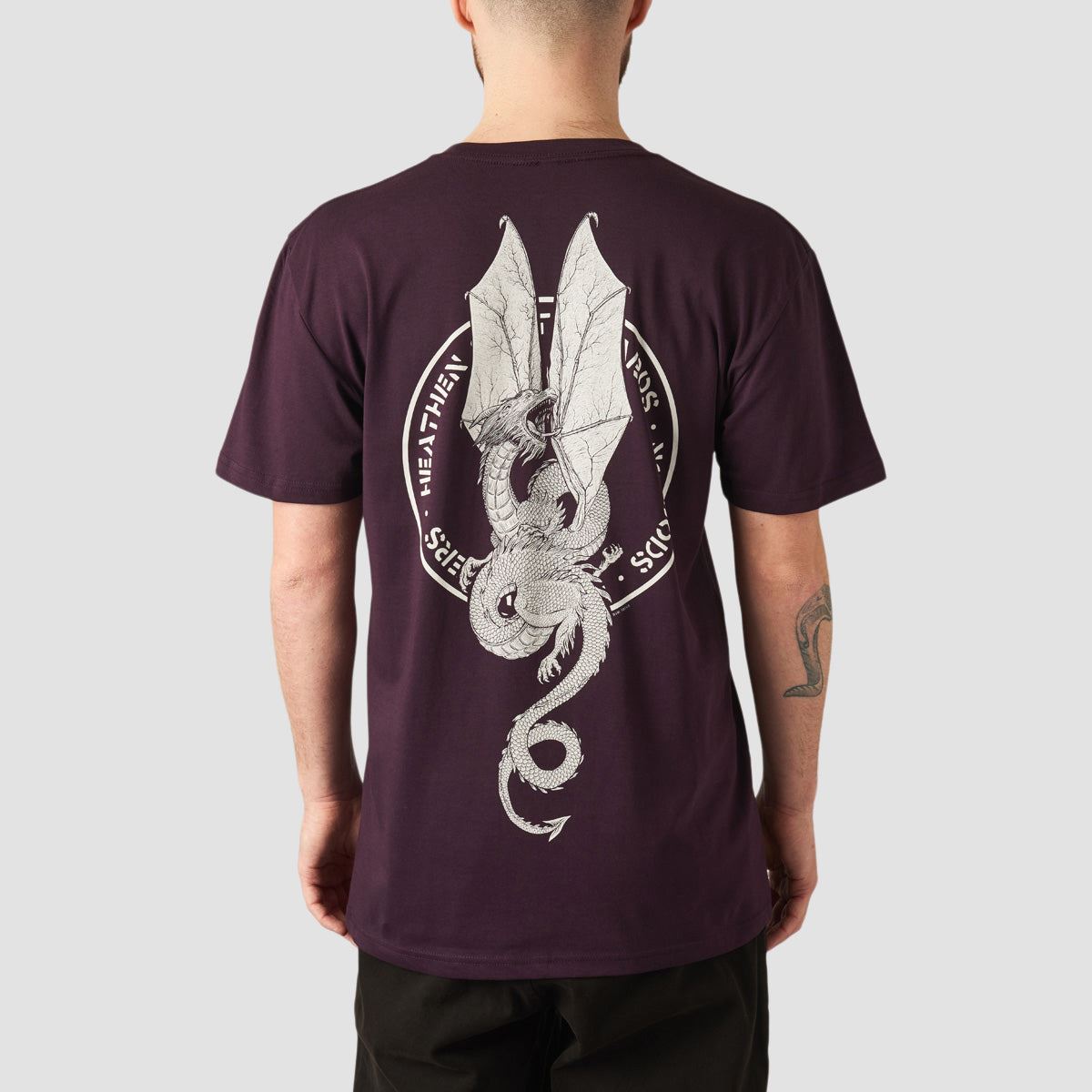 Heathen Devine Dragon T-Shirt Plum