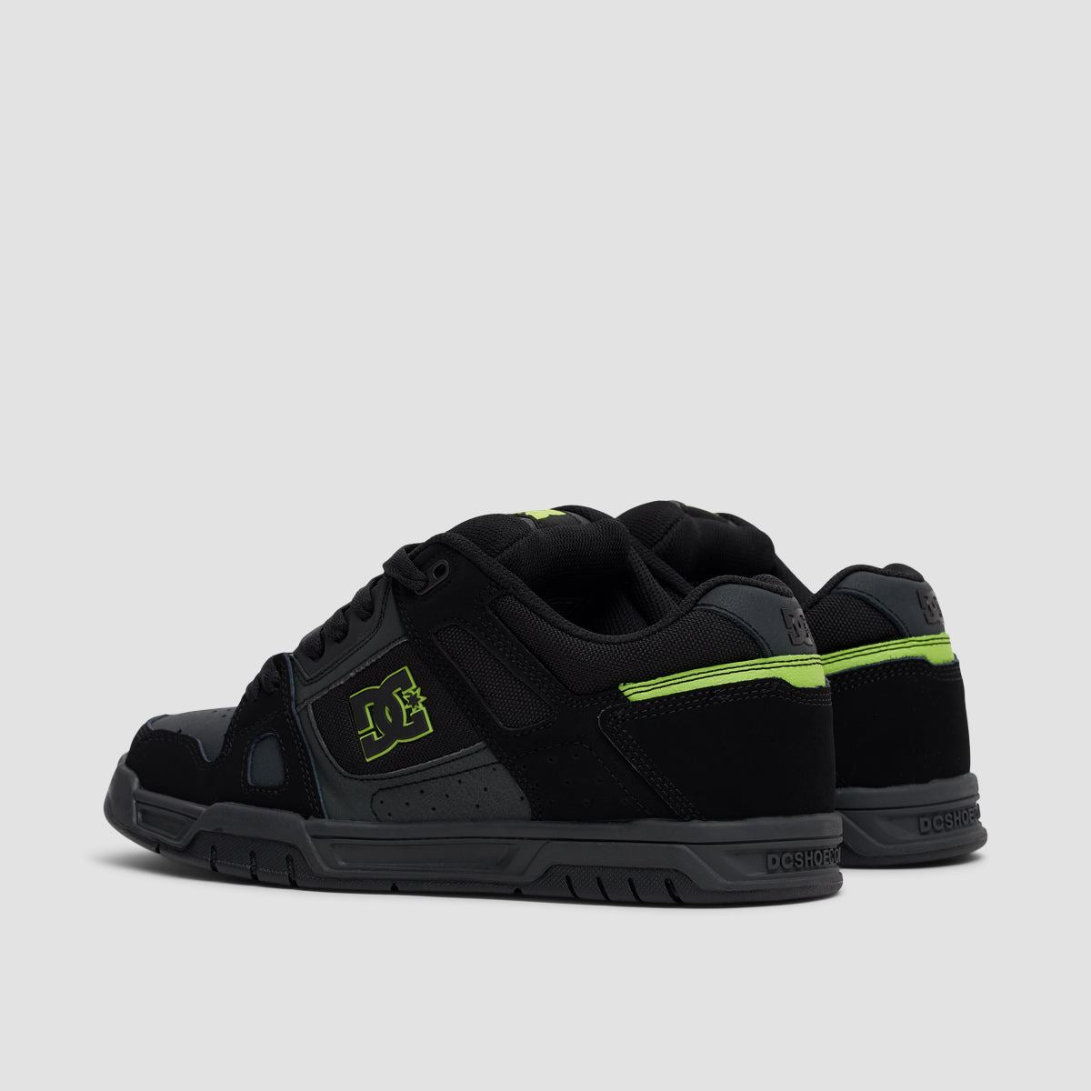 DC Stag Shoes - Black/Lime Green