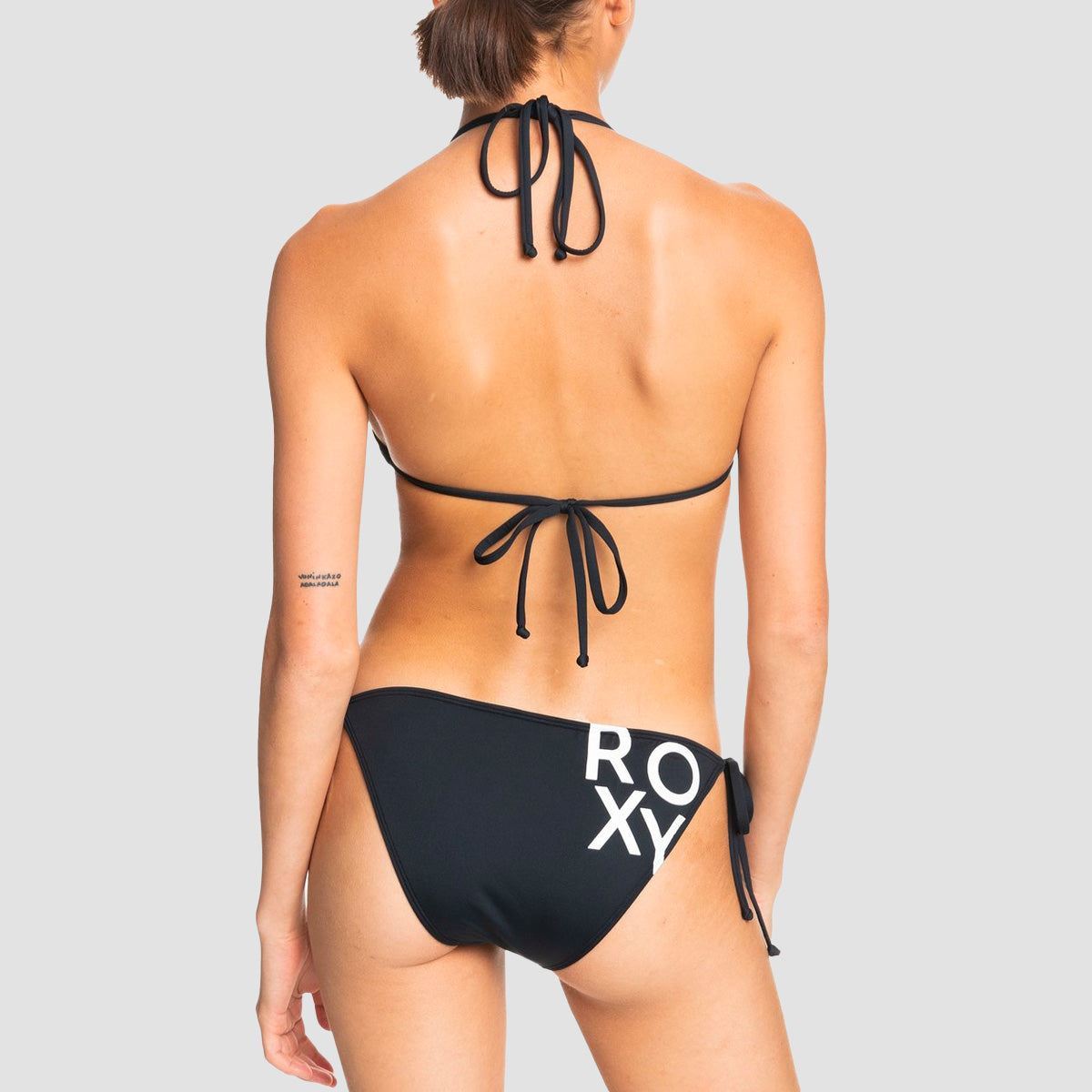 Roxy Beach Classics Tie Side Triangle Bikini Set Anthracite - Womens