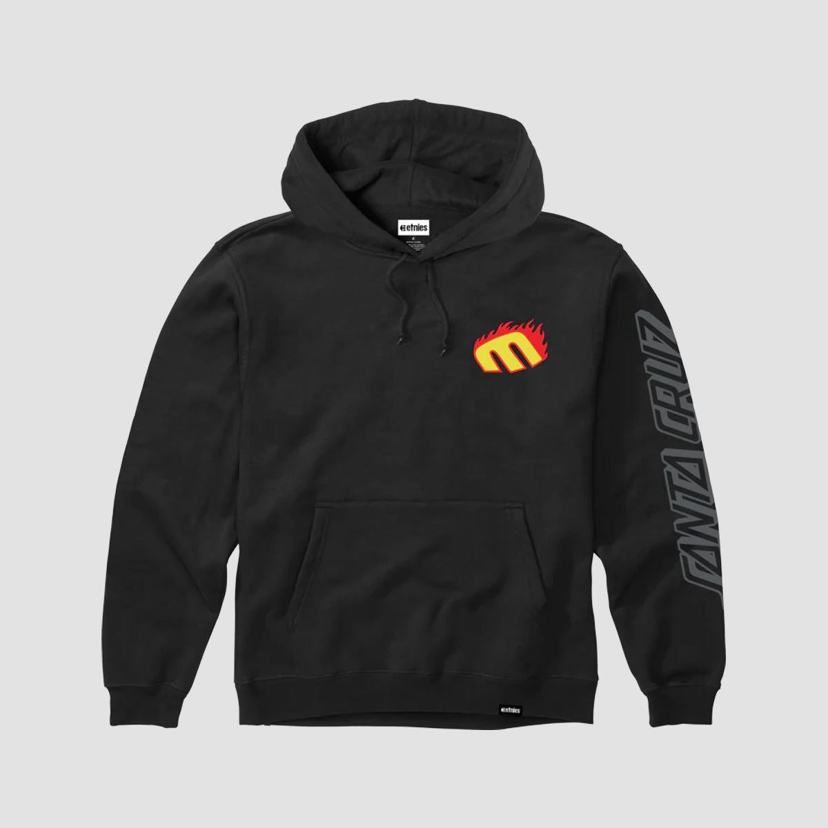 Etnies X Santa Cruz Flame Pullover Hoodie Black